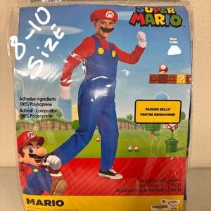 Super Mario Kids Costume - Blue and Red Size 8-10